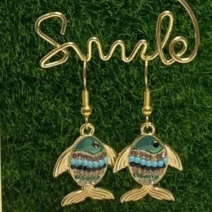 Fish Earring, Fishing Earring, Fish Jewelry, Gift Idea, Silly Animal Earrings